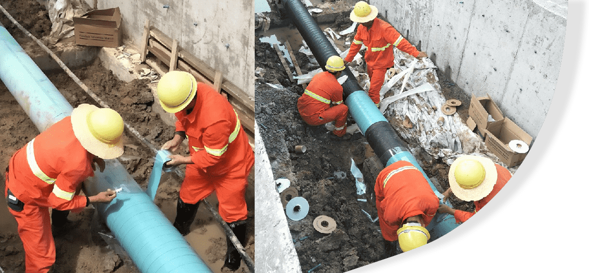 粘弹体胶带用于新设和在役管体、构件及异形设备防腐蚀